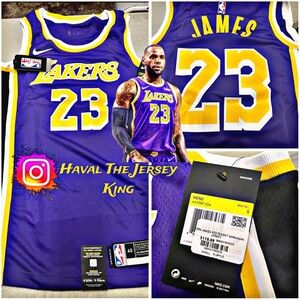 Los Angeles Lakers LeBron James Nike Purple Swingman Jersey - Statement Edition
